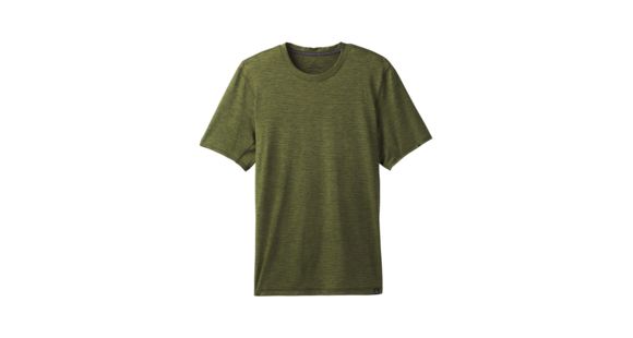 prAna Hardesty Short Sleeve Mens, Fern Green Stripe, Medium, M11170402-FEGS-M