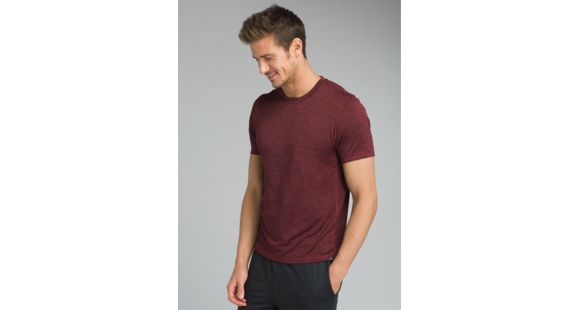 prAna Hardesty Short Sleeve T-Shirt - Men's, Black Cherry Stripe, X-Large, M11170402-BCST-XL
