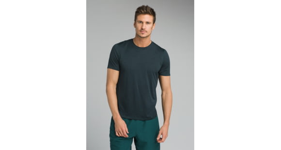 prAna Hardesty Short Sleeve T-Shirt - Men's, Highland Green Stripe, Medium, M11170402-HGST-M