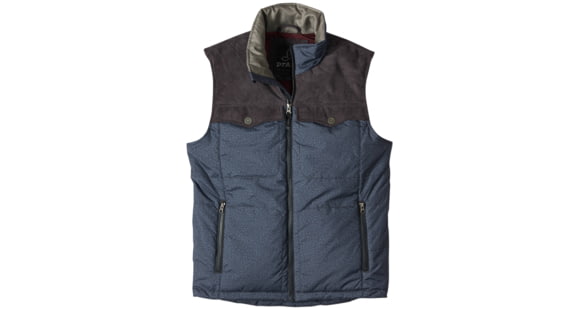 prAna Hoffman Vest - Men's-Charcoal Print-Medium