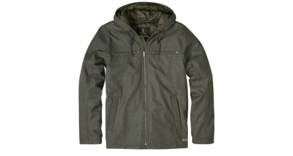 prAna Holmes Jacket - Men's-Dark Olive Heather-Small