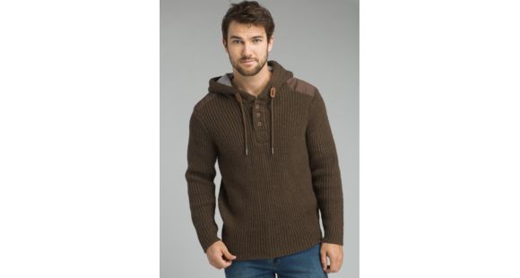 prAna Hooded Henley Sweater - Men's, Scorched Brown, Large, M2PHHS316-SCBR-L