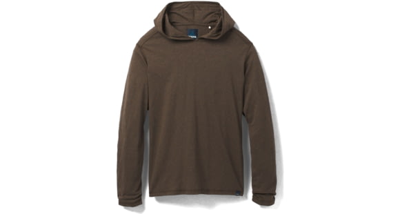prAna Hooded T-Shirt, Black Olive Heather, Medium, 1965541-300-ST-M