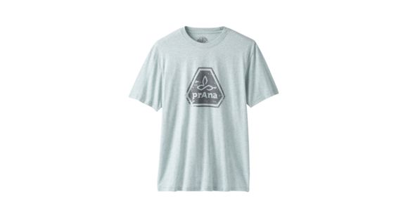 prAna Icon Short Sleeve T-Shirt, Agave Heather, XLarge, M11191468 -778-XL