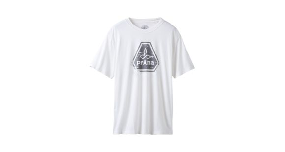 prAna Icon Short Sleeve T-Shirt, White, Large, M11191468 -100-L