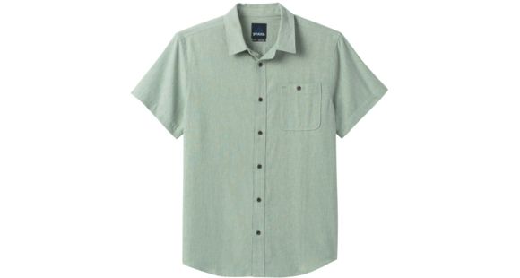 prAna Jaffra Short Sleeve Shirt - Men's, Canopy, Large, M11191528-CANO-L