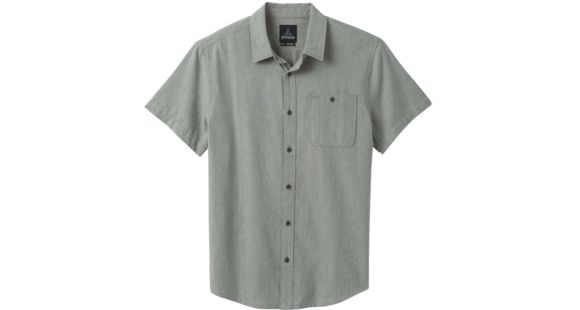 prAna Jaffra Short Sleeve Shirt - Men's, Gravel, Medium, M11191528-GRA-M