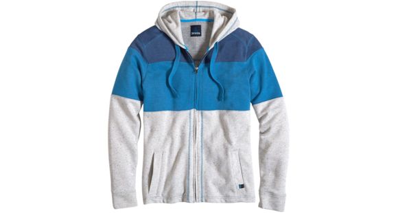 prAna Jax Full Zip Hoodie - Men's-Blue Ash-X-Large
