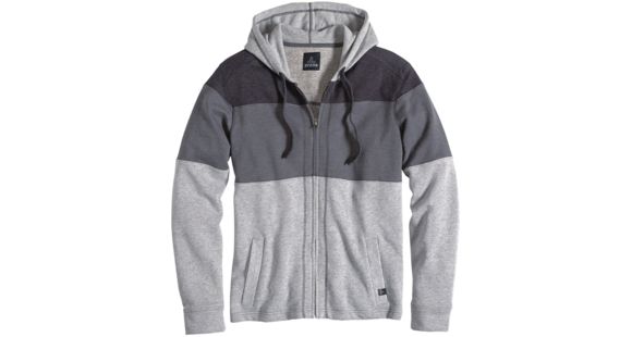 prAna Jax Full Zip Hoodie - Men's-Gravel-Medium