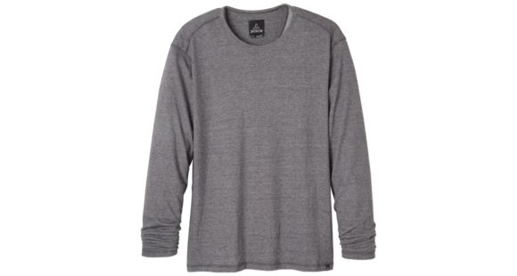 prAna Keller Long Sleeve Crew - Men's-Grey-X-Large