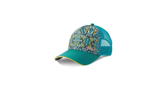 prAna La Viva Trucker Cap, Teal Flores, One Size, U5VIVA115-TEFL-O/S