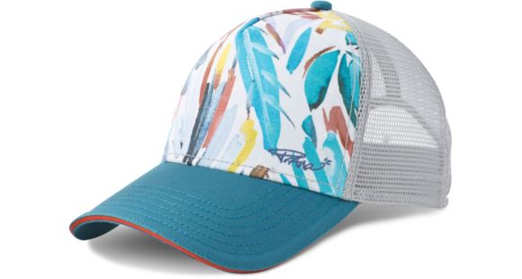 prAna La Viva Trucker Cap, White La Flora, One Size, U5VIVA115-WTLF-O/S