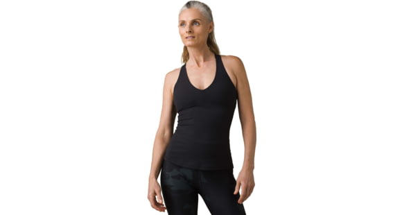 prAna Layna Bra Tank, Black, Large, 1963291-002-L