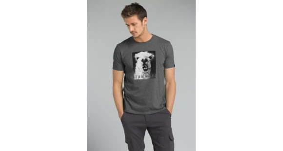 prAna Llama'ste Journeyman Tee - Men's, Charcoal Heather, XXLarge, M11180480-CCHT-XXL