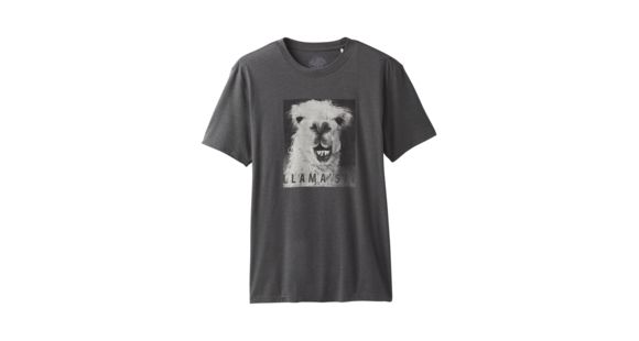 prAna Llama'ste Journeyman Tee - Men's, Charcoal Heather, Medium, M11180480-CCHT-M