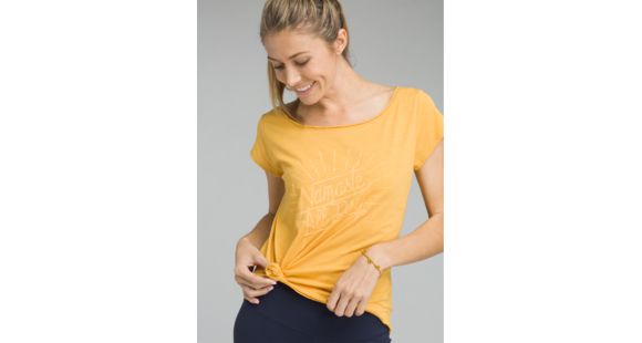 prAna Longline Tee - Women's, Shine Sunray Heather, Medium, W13170290-SSHT-M