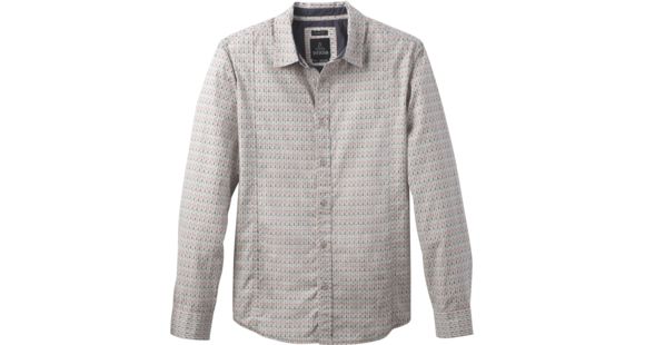 prAna Lukas Slim Long Sleeve Shirt - Men's-Gravel-Medium