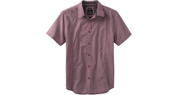 prAna Lukas Slim Short Sleeve Shirt - Men's-Eggplant-Medium
