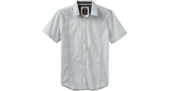prAna Lukas Slim Short Sleeve Shirt - Men's-Emerald Waters-Small