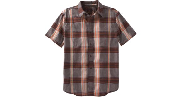 prAna Lukas Slim Short Sleeve Shirt - Men's-Mud-X-Large