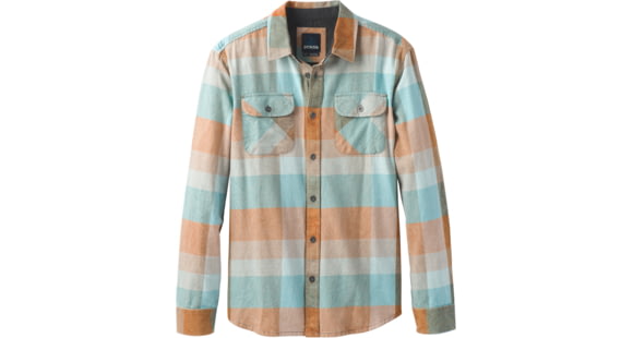 prAna Lybek Long SLeeve Flannel Shirt - Men's, Adobe, X-Large, M23170384-ADB-XL