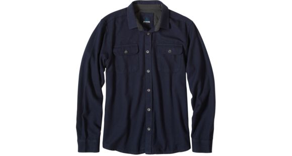 prAna Lybek Long SLeeve Flannel Shirt - Men's, Nautical, Medium, M2LYBE314-NAU-M