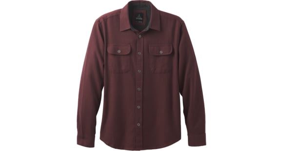 prAna Lybek Long SLeeve Flannel Shirt - Men's, Red Umber, Large, M23170384-RDUM-L