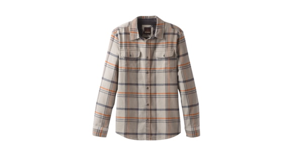 prAna Lybek Long Sleeve Flannel Shirt - Men's, Mud, Medium, M23170384-MUD-M