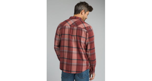 prAna Lybek Long Sleeve Flannel Shirt - Men's, Mulled Wine, X-Large, M23170384-MUWI-XL