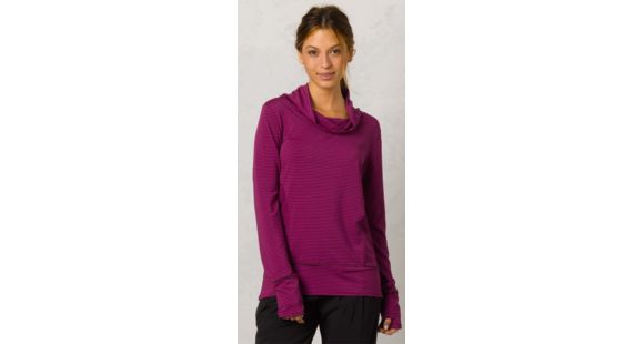 prAna Marin Pullover Top - Women's-Black Plum Stripe-Large