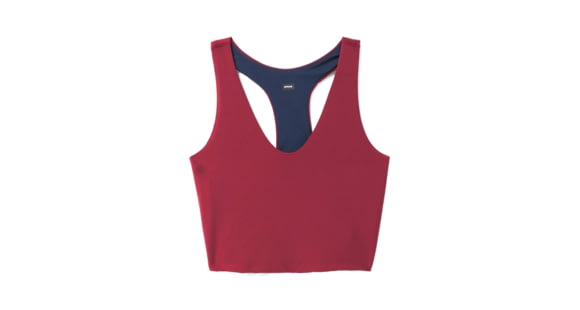 prAna Momento Crop Top - Womens, Maroon/Nautical, Extra Small, 1963231-601-XS