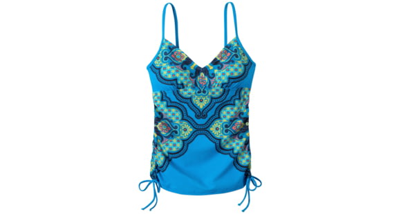 prAna Moorea Tankini Top - Women's-Vivid Blue Jasmine-X-Small