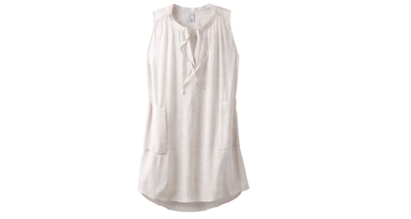prAna Natassa Crinkled Tunic, White Akoa, Large, W11190801 -199-L