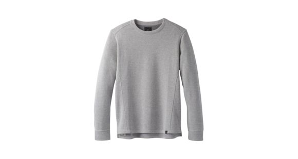 prAna Norcross Long Sleeve Crew - Men's, Heather Grey, Medium, M23181378-HTGY-M