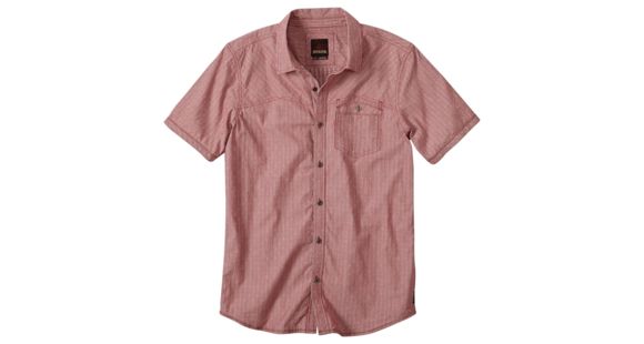 prAna Patras Slim Fit Shirt - Men's, Crimson, Small, M1PATR115-CRI-S