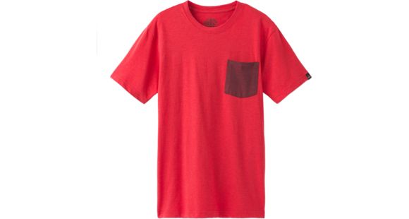 prAna Pocket T-Shirt - Men's-Red Ribbon-Medium