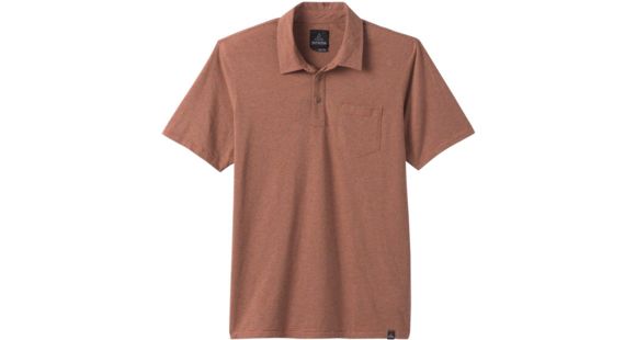 prAna Polo - Men's, Russet Stripe, Medium, M11181339-RUST-M