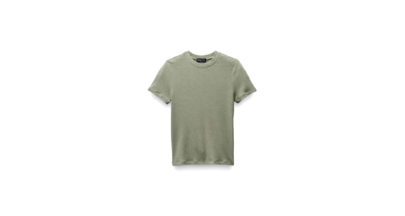 prAna Foundation Rib Tee - Womens, Juniper Green Heather, S, 1970821-301-S
