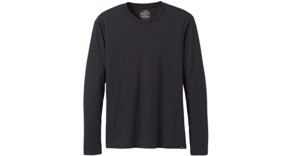 prAna Long Sleeve Crew Tshirt, Black, XXLarge, M23181469 -001-XXL