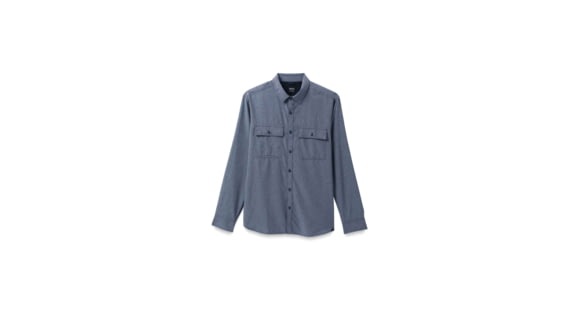 prAna Lost Sol Long Sleeve Shirt Standard Fit - Men's, Nautical Heather, S, 1972361-400-ST-S
