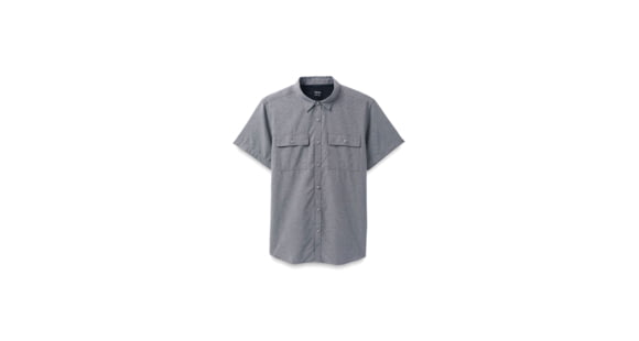 prAna Lost Sol Short Sleeve Shirt Slim Fit - Men's, Heather Grey, XL, 1972351-020-SL-XL