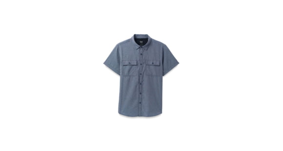 prAna Lost Sol Short Sleeve Shirts - Men's, Nautical Heather, Large, 1972351-400-SL-L