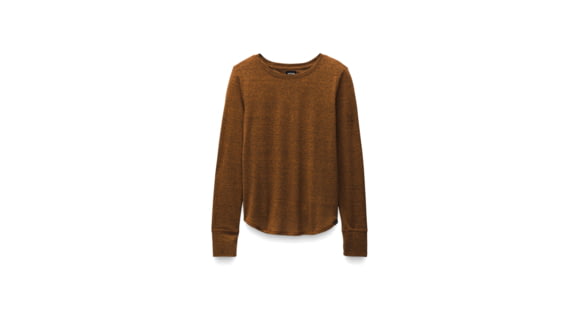 prAna prAna Cozy Up Long Sleeve Tee - Womens, Clay Heather, XS, 1971131-202-XS