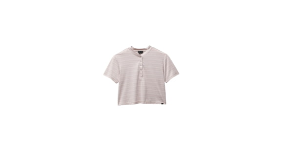 prAna Sol Searcher S/S Henley - Women's, Willow Stripe, XL, 2064501-500-XL