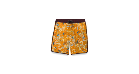 prAna Vintage Boardshort 8in Inseam - Men's, Ochre Star Floral, 28, 1972761-960-08-28