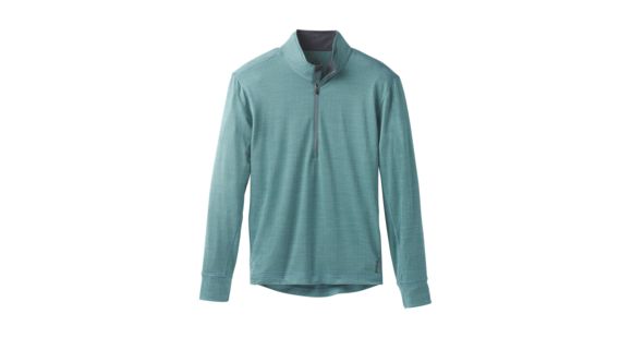prAna Pratt 1/4 Zip Mens, Starling Green, Medium, M21181418-STGR-M