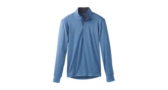 prAna Pratt 1/4 Zip Mens, Sunbleached Blue, Medium, M21181418-SBBL-M