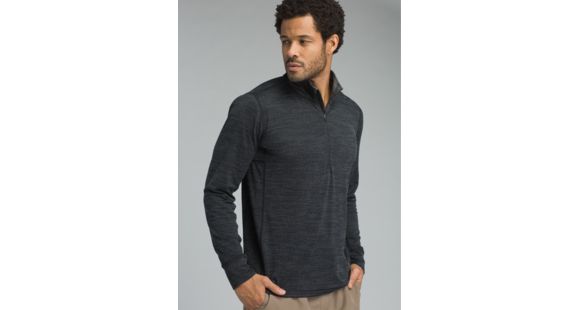 prAna Pratt 1/4 Zip Shirt - Men's, Black, XXLarge, M21181418-BLK-XXL