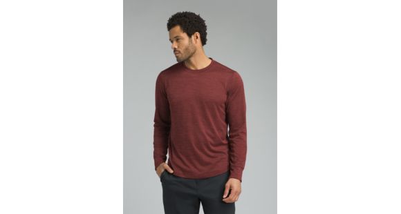 prAna Pratt Long Sleeve Crew - Men's, Mulled Wine, XXLarge, M21181410-MUWI-XXL