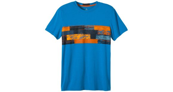prAna Printed Ridge Tech T-Shirt - Men's -Classic Blue-X-Large